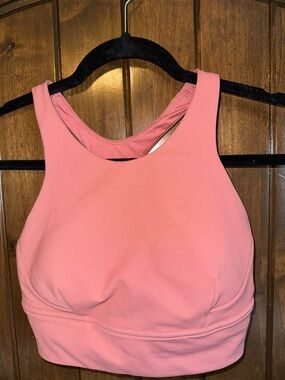 lululemon Brier Rose Pink Wunder Train Longline Bra Fade Medium Support